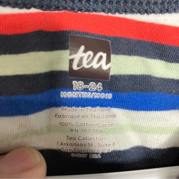 Tea collection stripped jumpsuit size 18-24 mo - Picture 4 of 5